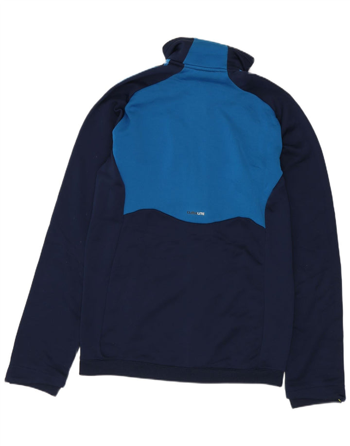 Adidas Mens Climalite Chándal Top Chaqueta Pequeña Azul Marino Poliéster