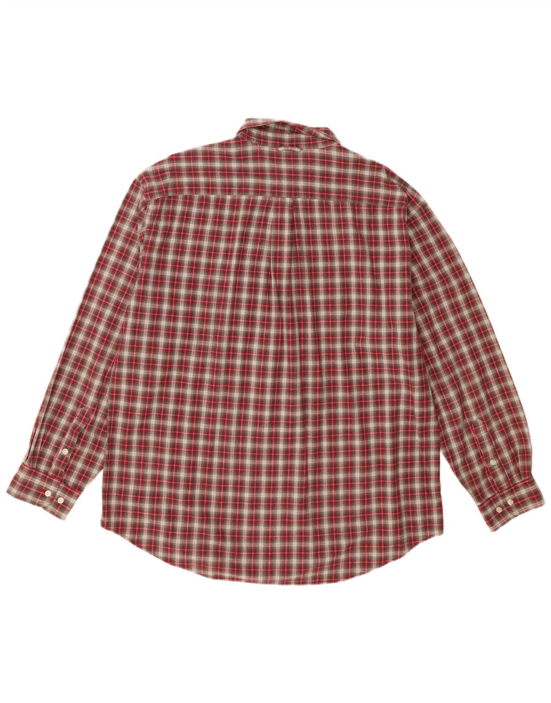Camisa Tommy Hilfiger Hombre XL Algodón Cuadros Rojos