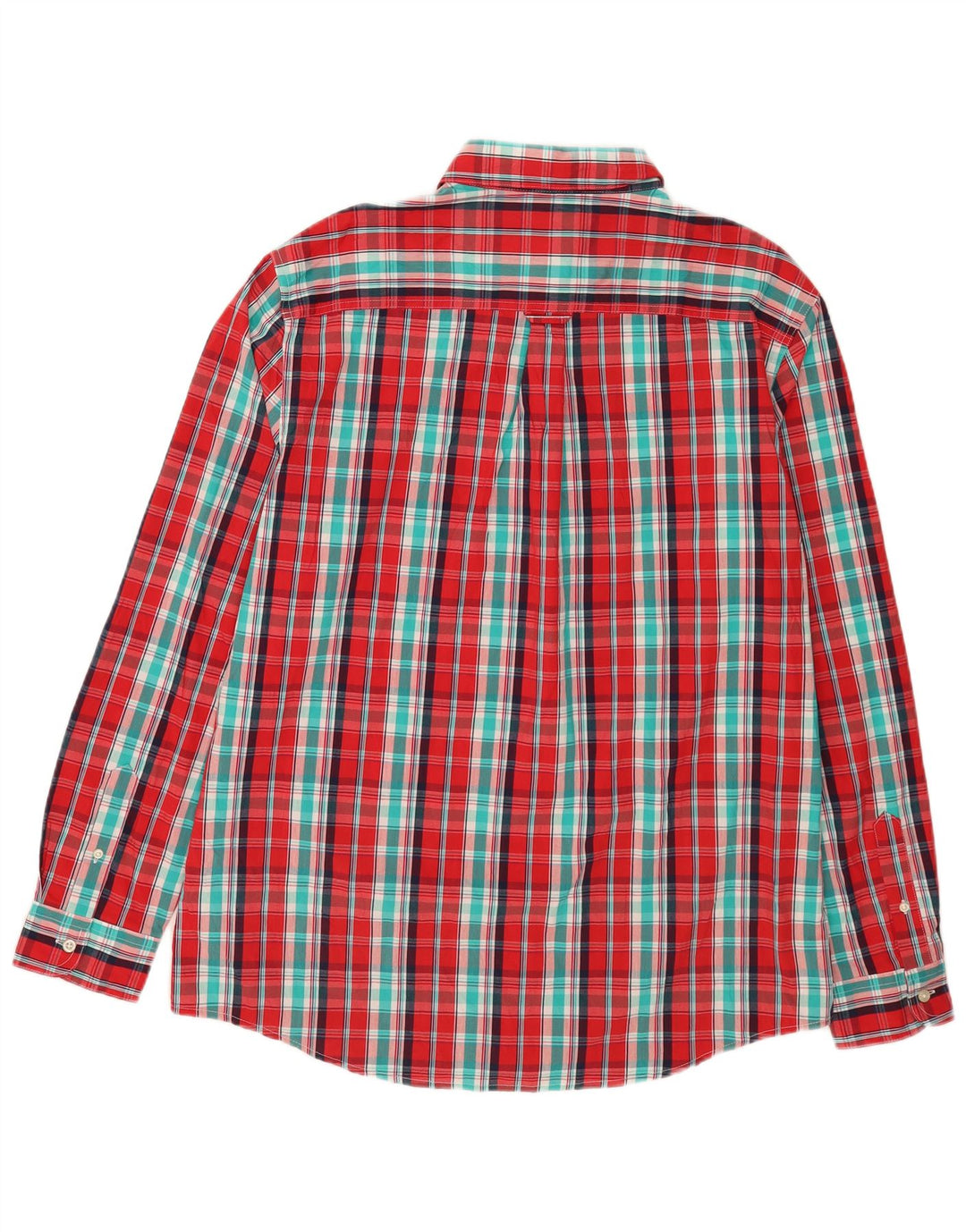 Chaps Camisa elástica de corte regular para hombre XL Algodón a cuadros rojos