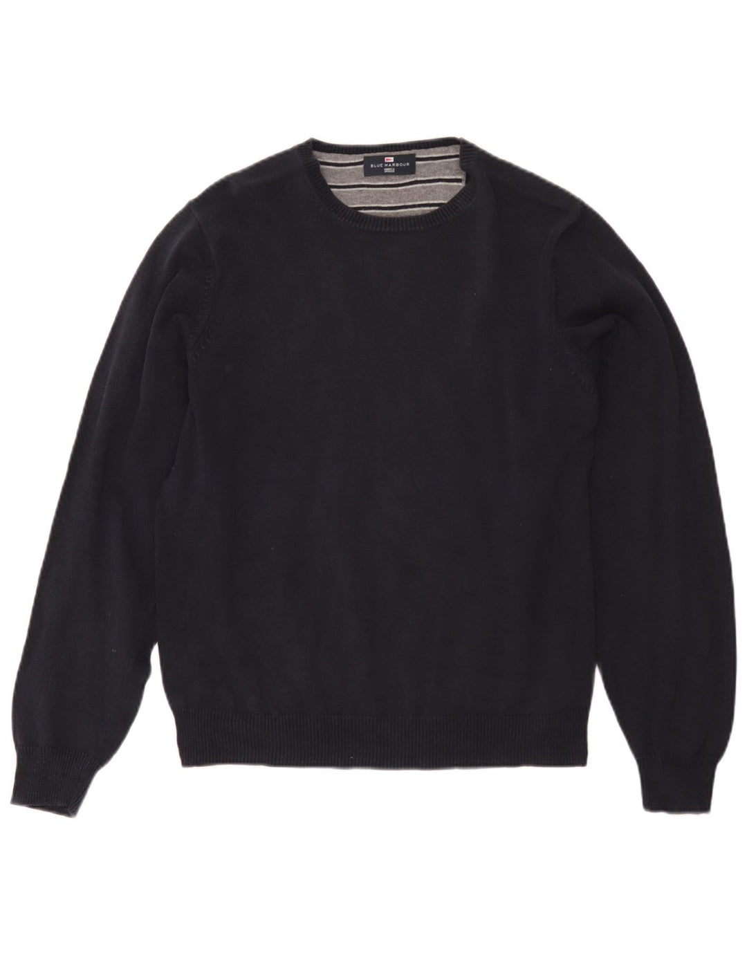 Marks & Spencer Jersey de cuello redondo azul Harbor para hombre Azul marino mediano