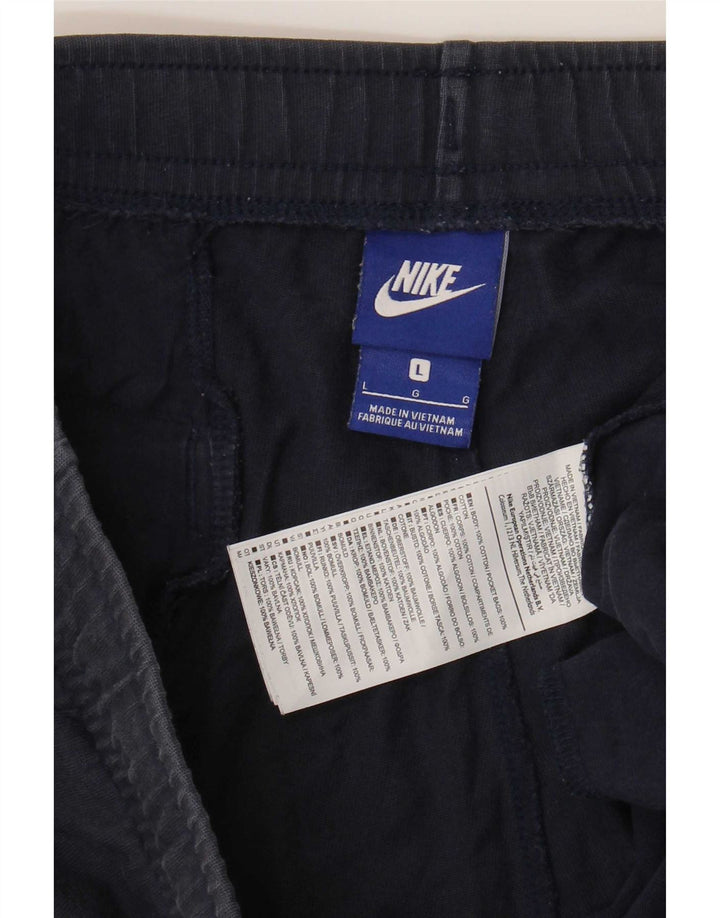 Nike - Pantalones cortos deportivos para hombre, talla grande, algodón azul marino