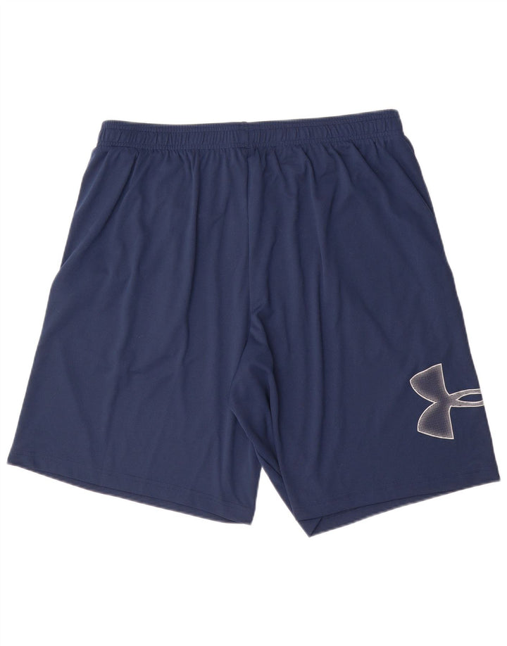 UNDER ARMOUR Pantalones cortos deportivos gráficos para hombre XL Poliéster azul marino