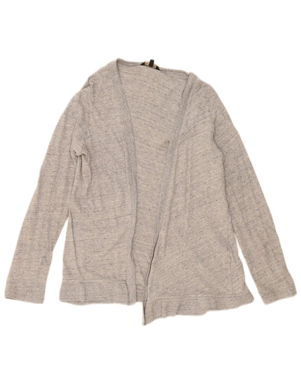 Massimo Dutti Cárdigan Abierto para Mujer UK 10 Small Gris Moteado Algodón