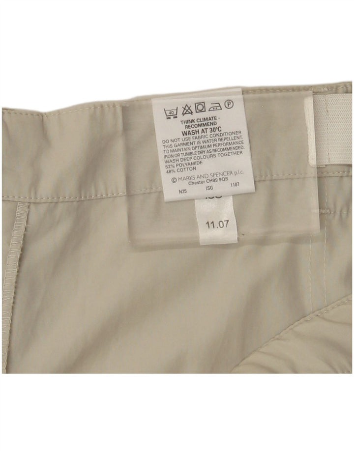 Marks & Spencer Pantalones cargo rectos para hombre W44 L29 Poliamida beige