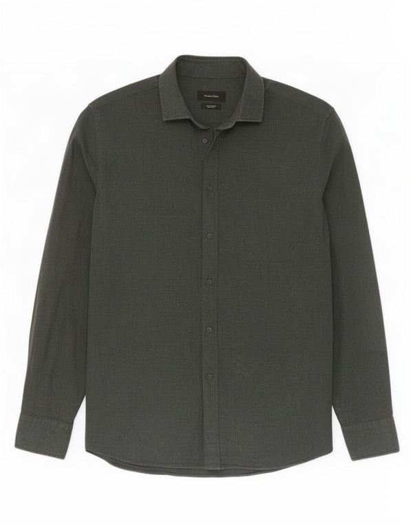 Camisa Massimo Dutti Hombre Verde Grande