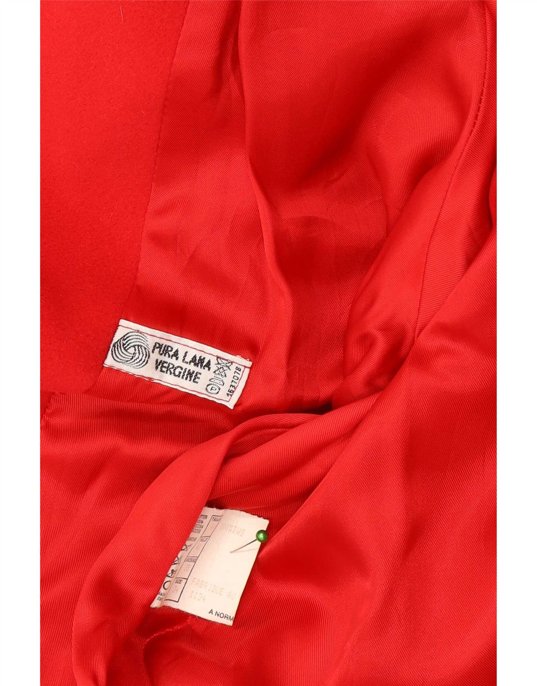 Abrigo vintage de gran tamaño para mujer IT 44 Lana roja mediana