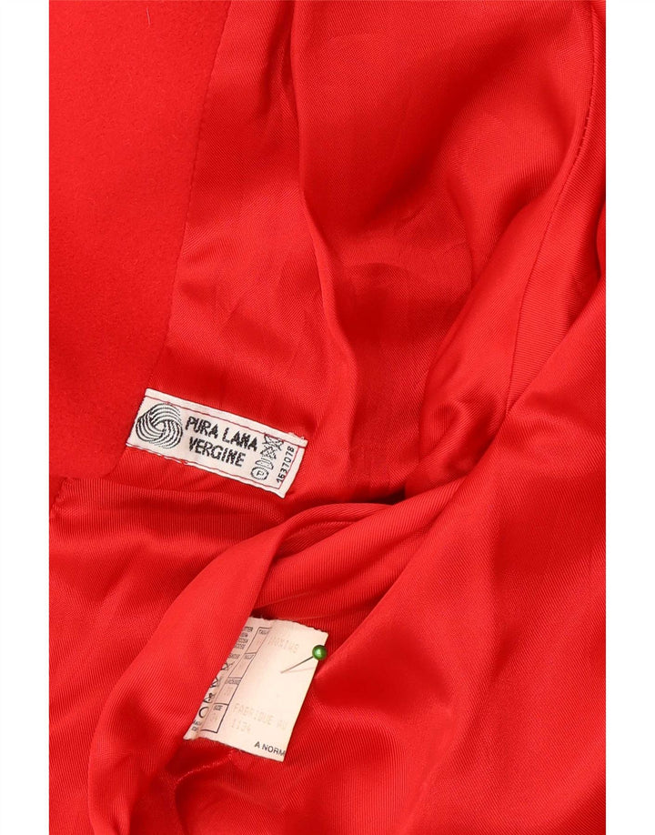 Abrigo vintage de gran tamaño para mujer IT 44 Lana roja mediana