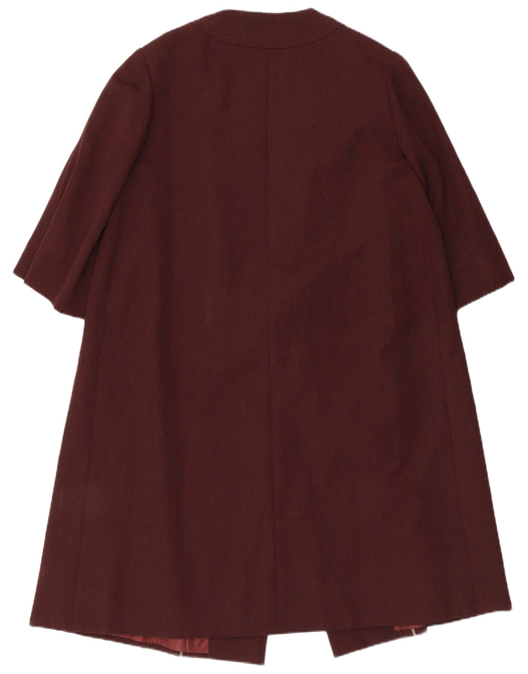 VINTAGE Abrigo de Mujer Reino Unido 14 Granate Medio