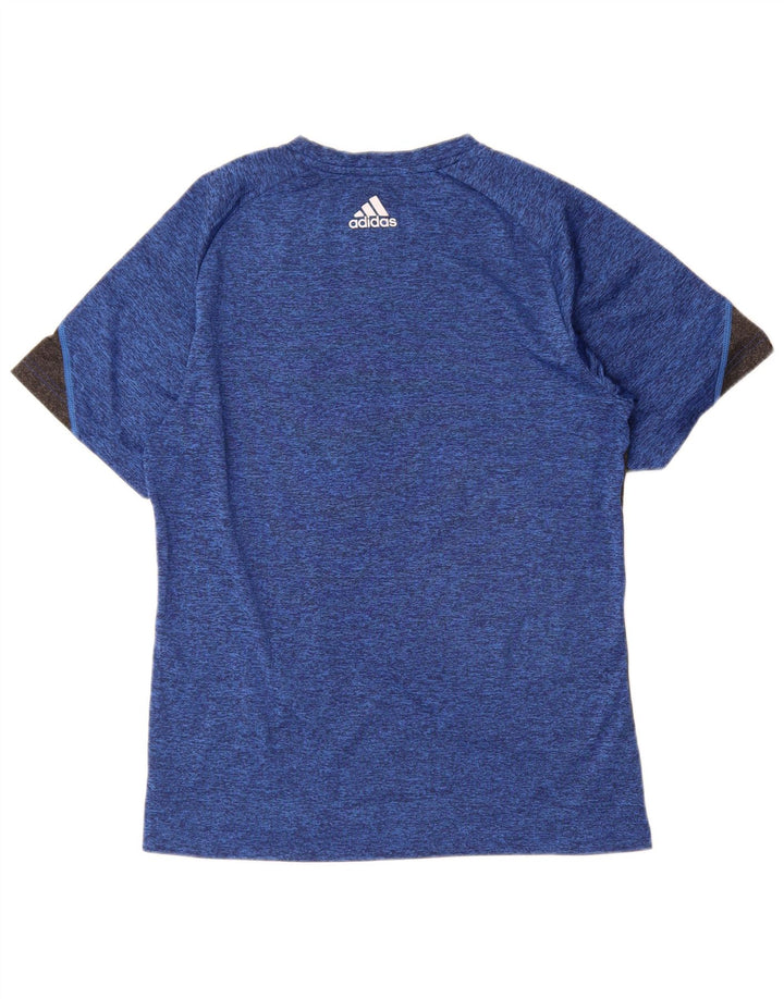 Adidas Hombre Climacool Graphic Camiseta Top Azul Medio Colorblock Poliéster