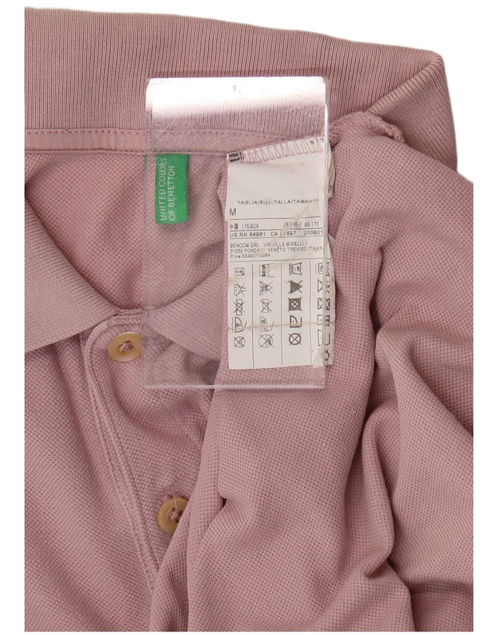 BENETTON Polo Hombre Algodón Rosa Medio