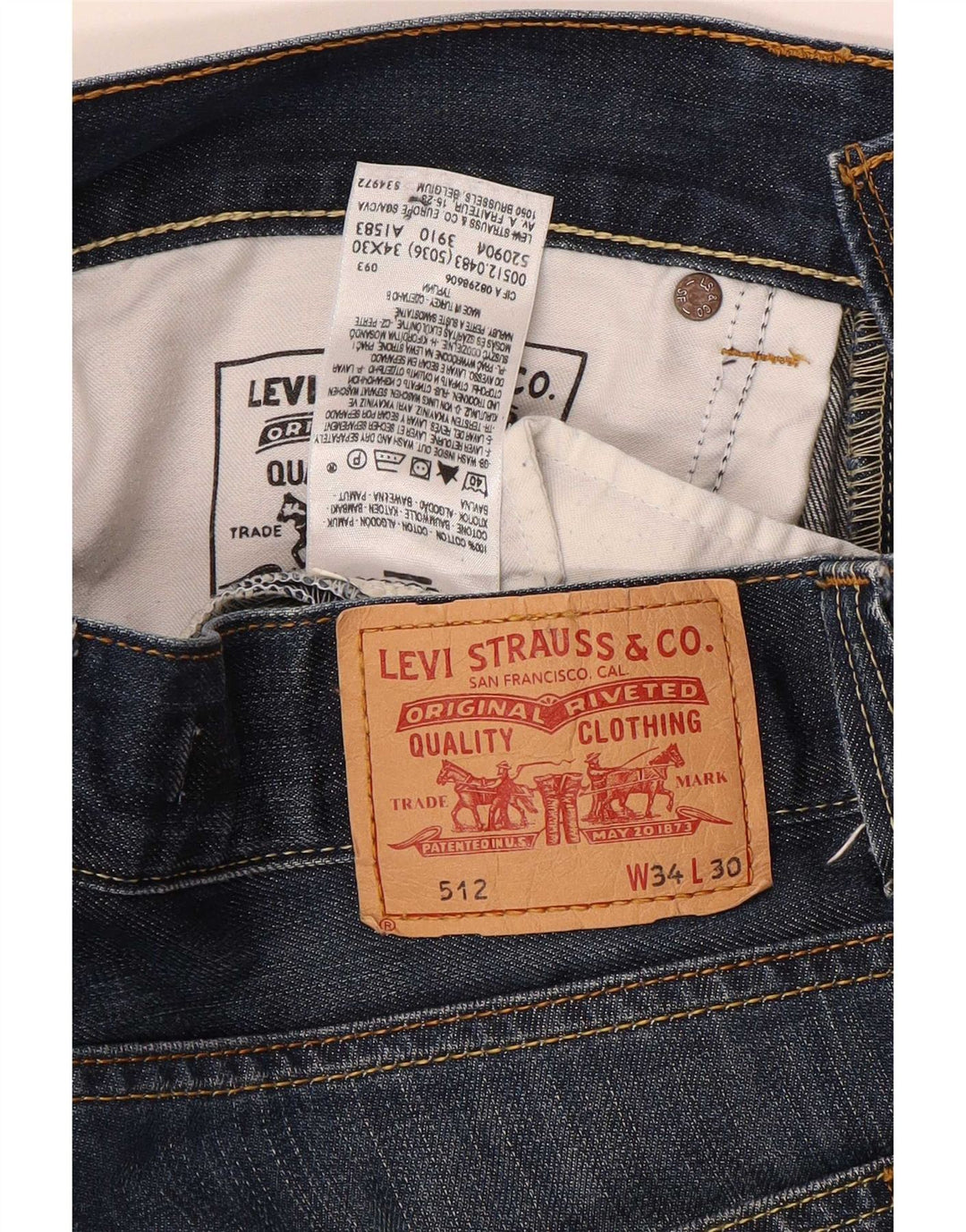 Levi's Hombre 512 Vaqueros Bootcut W34 L29 Azul