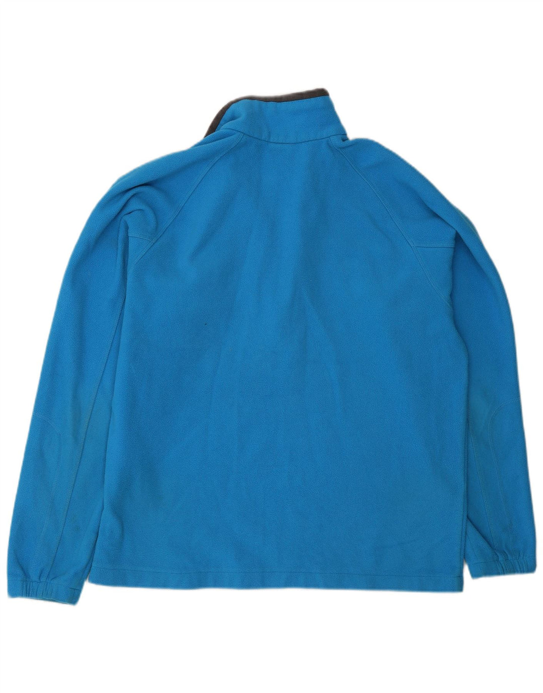 Columbia Jersey de forro polar con cremallera y cuello para hombre, poliéster azul grande