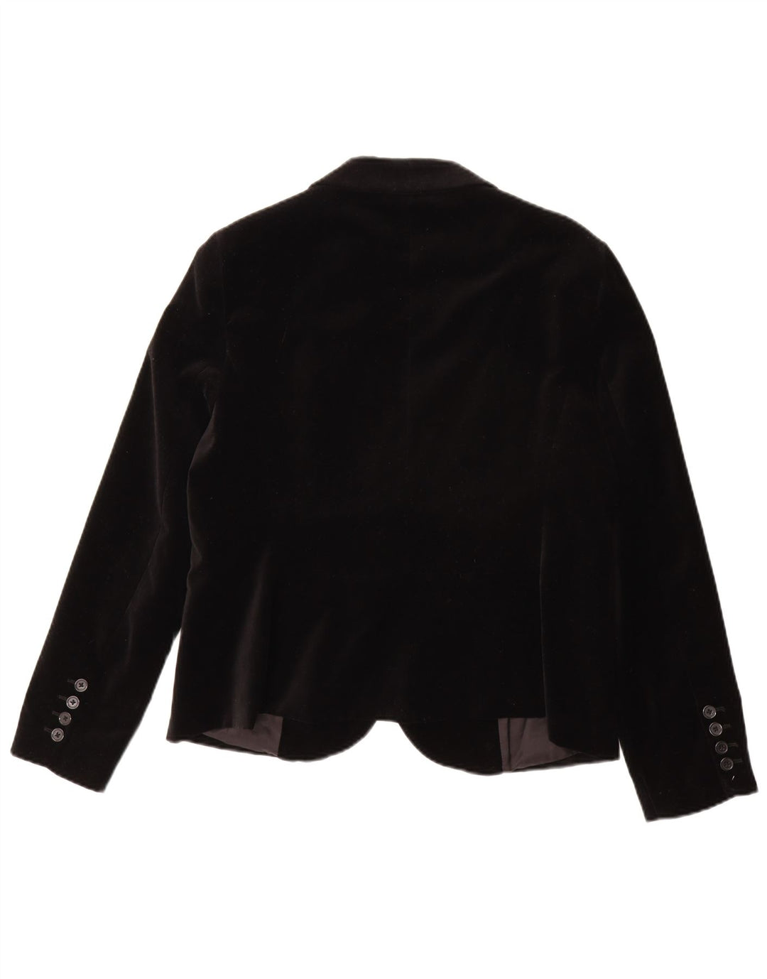 1.2.3 PARIS Chaqueta tipo blazer de terciopelo con 2 botones para mujer EU 44 Mediana Algodón negro