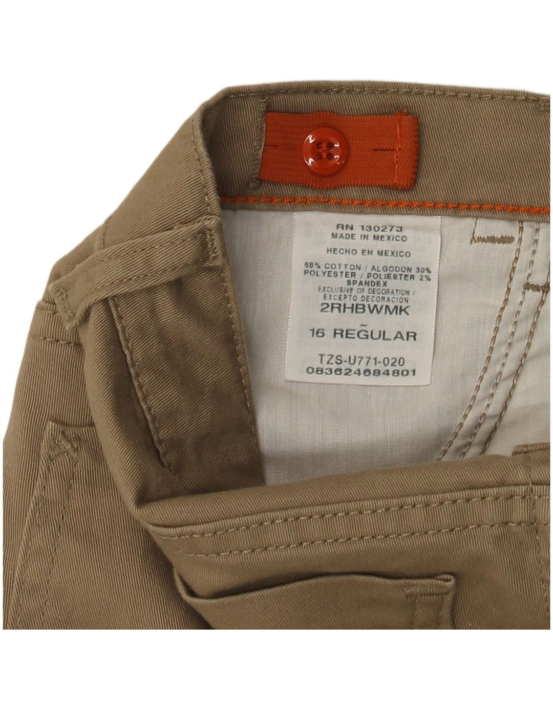 WRANGLER Pantalones cortos casuales para niños 15-16 años W28 Beige Algodón