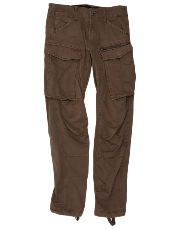 G-Star Hombre Pantalones Cargo Rectos W28 L32 Algodón Caqui