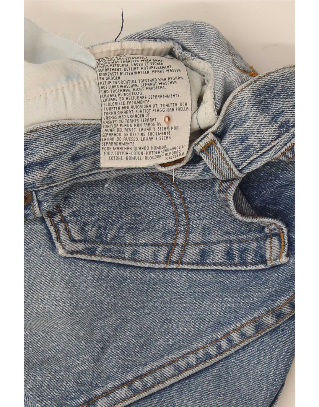 Levi's Mujer Shorts De Mezclilla Desgastados W28 Algodón Azul Medio