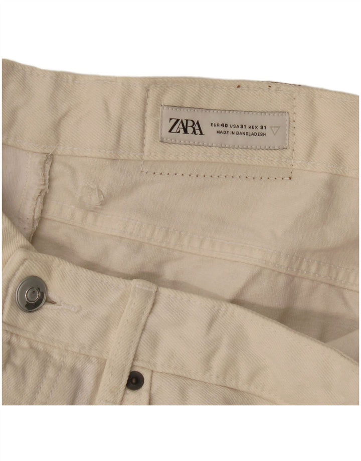 Zara Jeans rectos para hombre EU 40 Medium W31 L32 Blanco roto