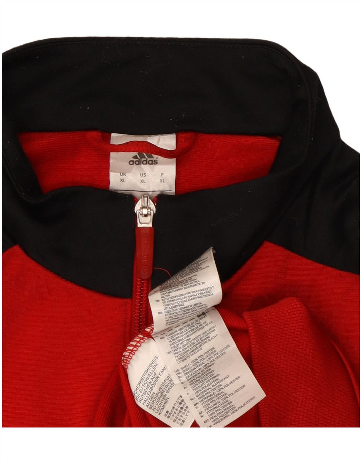 Adidas Hombre Chándal Top Jacket XL Rojo Colorblock Poliéster