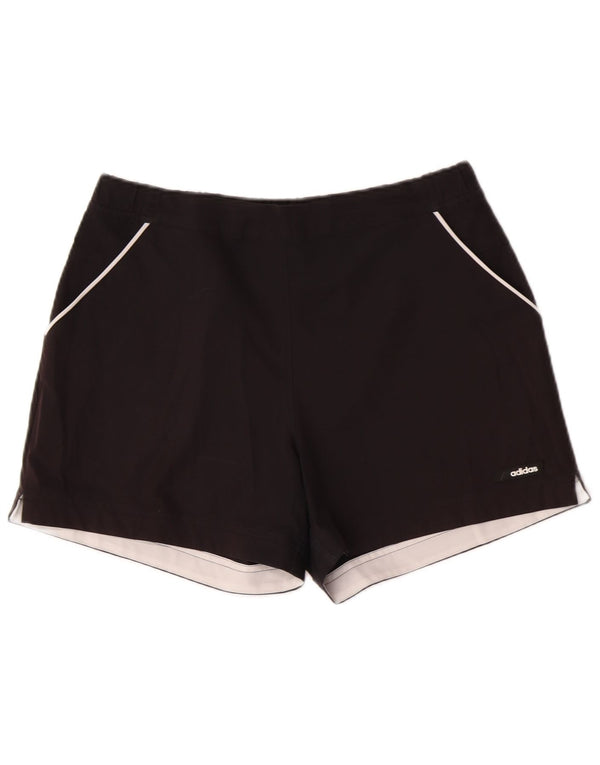 Adidas Pantalones cortos deportivos para mujer UK 44 Mediano Negro Poliéster Deportes