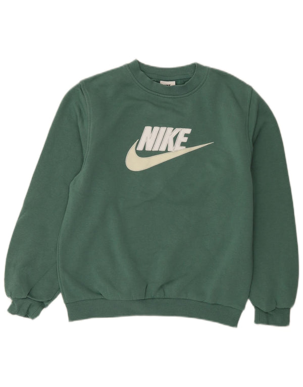 Nike Boys Graphic Sudadera Jumper 12-13 años Grande Verde Algodón