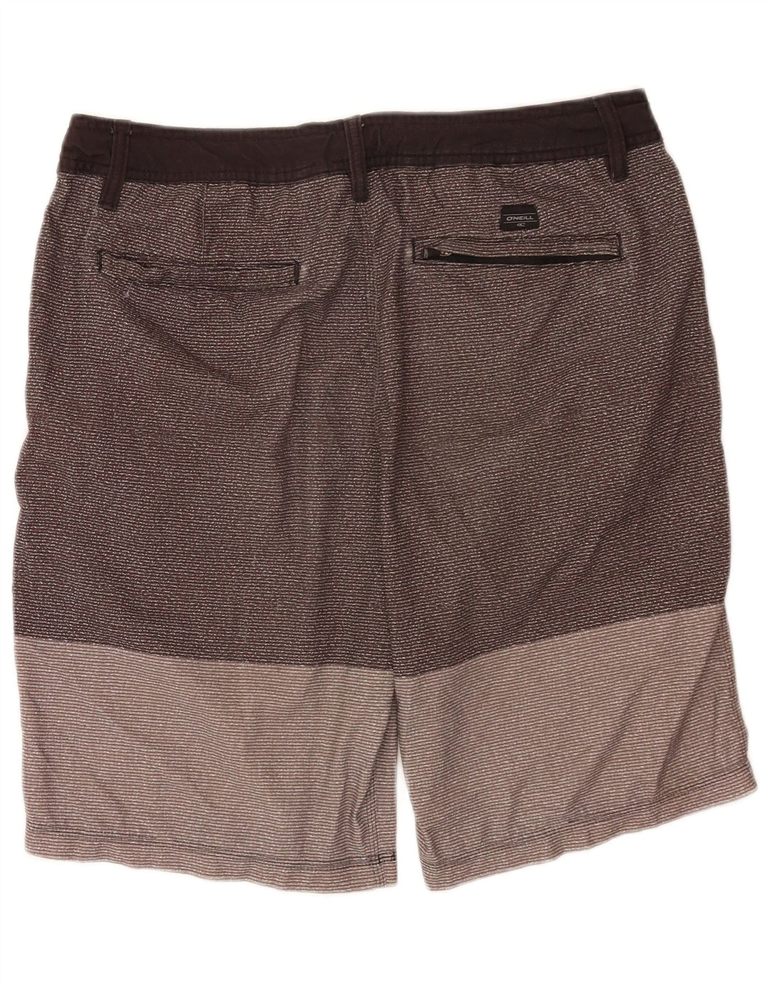 O'Neill Pantalones cortos chinos para hombre W34 Poliéster a rayas grises grandes
