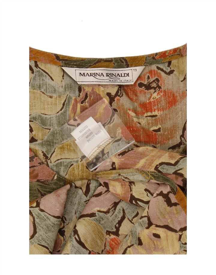 MARINA RINALDI Womens Oversized Blouse Top Size 19 Small Multicoloured Vintage Marina Rinaldi and Second-Hand Marina Rinaldi from Messina Hembry 