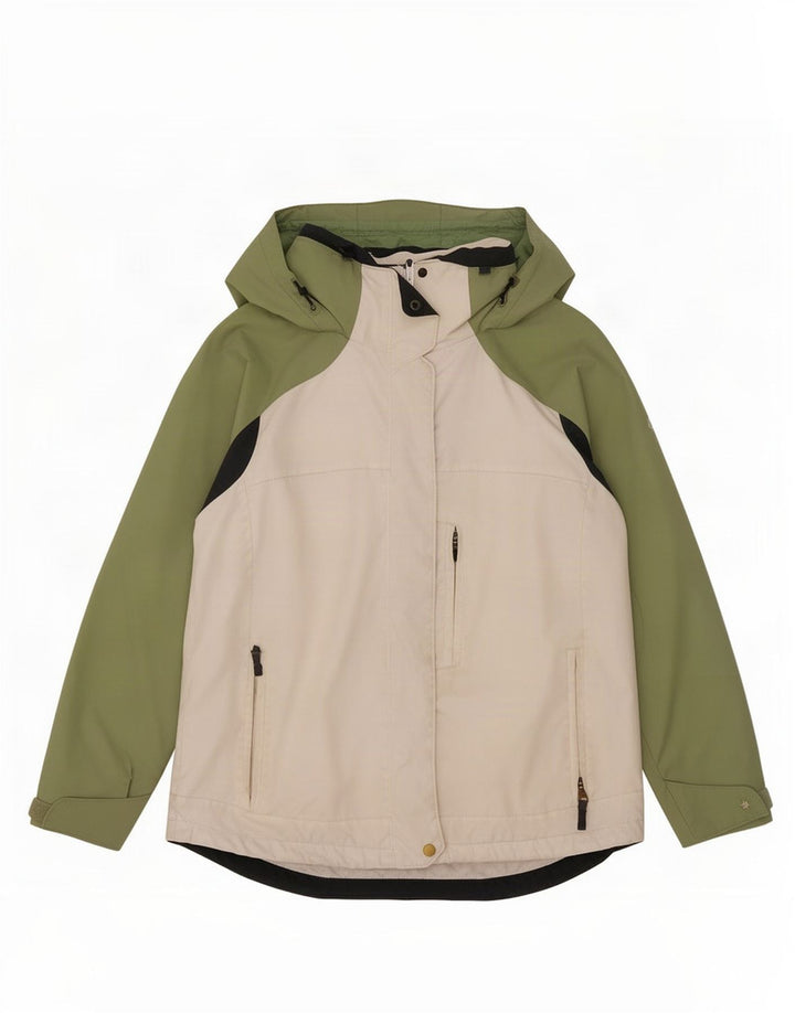 Columbia Interchange - Chaqueta impermeable con capucha para mujer, talla 40, color blanco