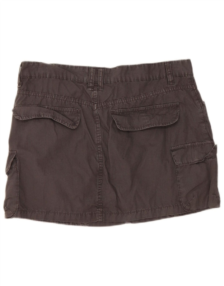 Zara Mujer Mini Falda Cargo Grande W30 Algodón Gris
