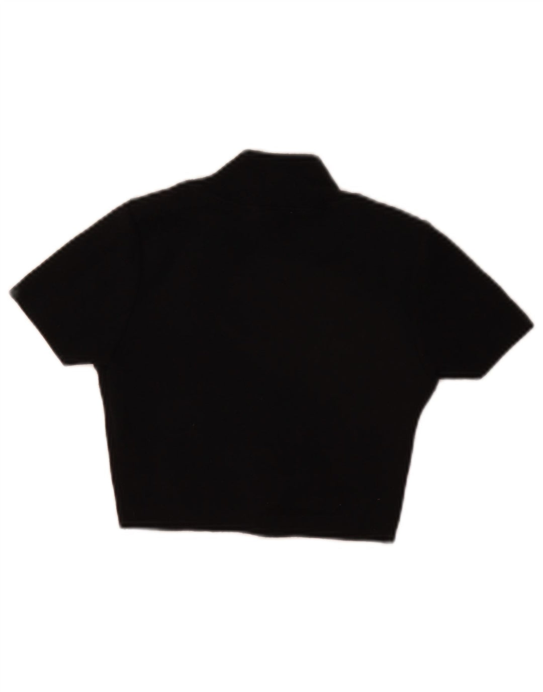 Zara Mujer Crop Blusa Top UK 8 Small Poliéster Negro