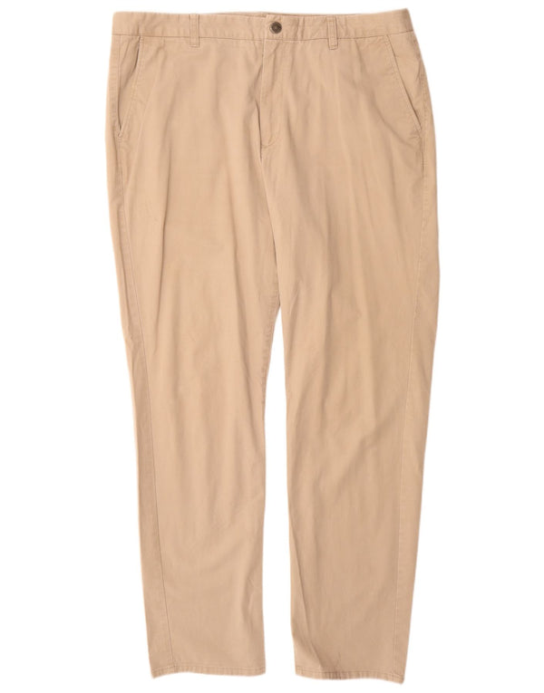 BONOBOS Pantalón chino ajustado para hombre W38 L32 Algodón beige