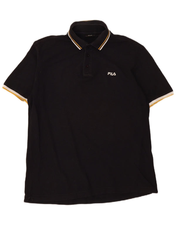 Fila Polo Hombre XL Algodón Negro