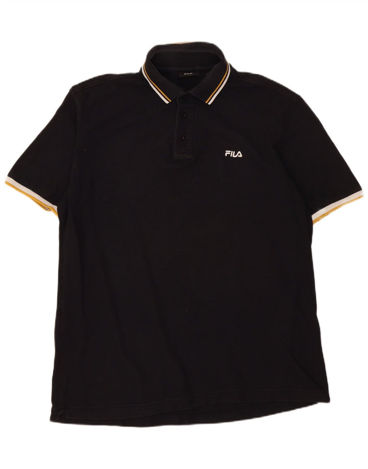 Fila Polo Hombre XL Algodón Negro
