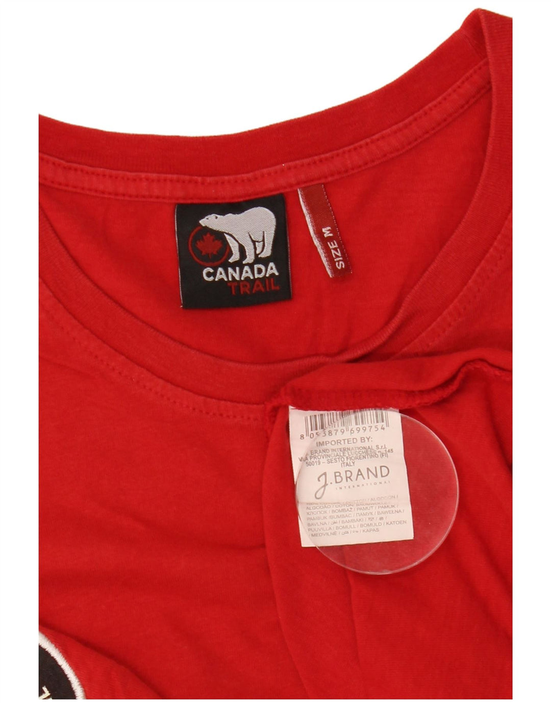 Canada Camiseta gráfica para hombre Top Medium Red Cotton