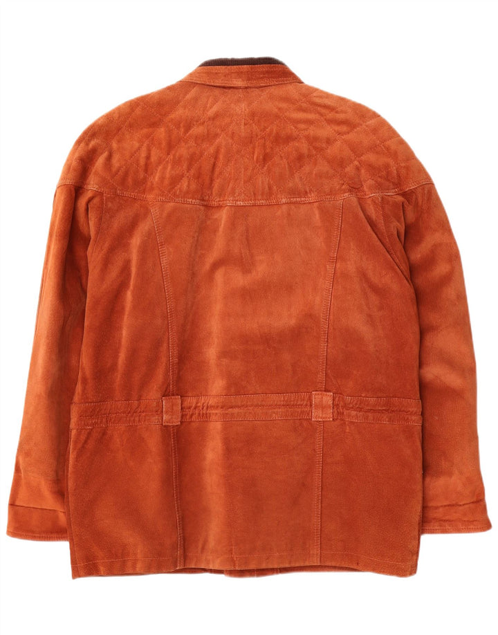 Chaqueta de ante vintage para hombre IT 48 ante marrón medio