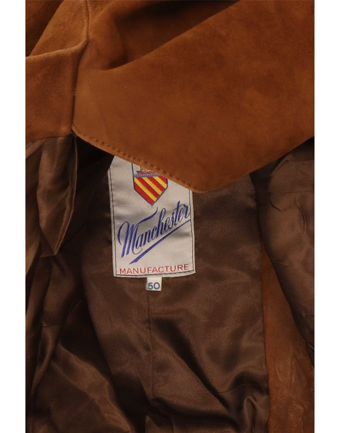 Vintage hombres 3 botones ante Blazer chaqueta IT 50 marrón grande