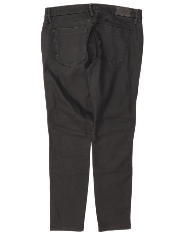 Calvin Klein Pantalones casuales ajustados encerados para mujer W31 L27 Algodón negro