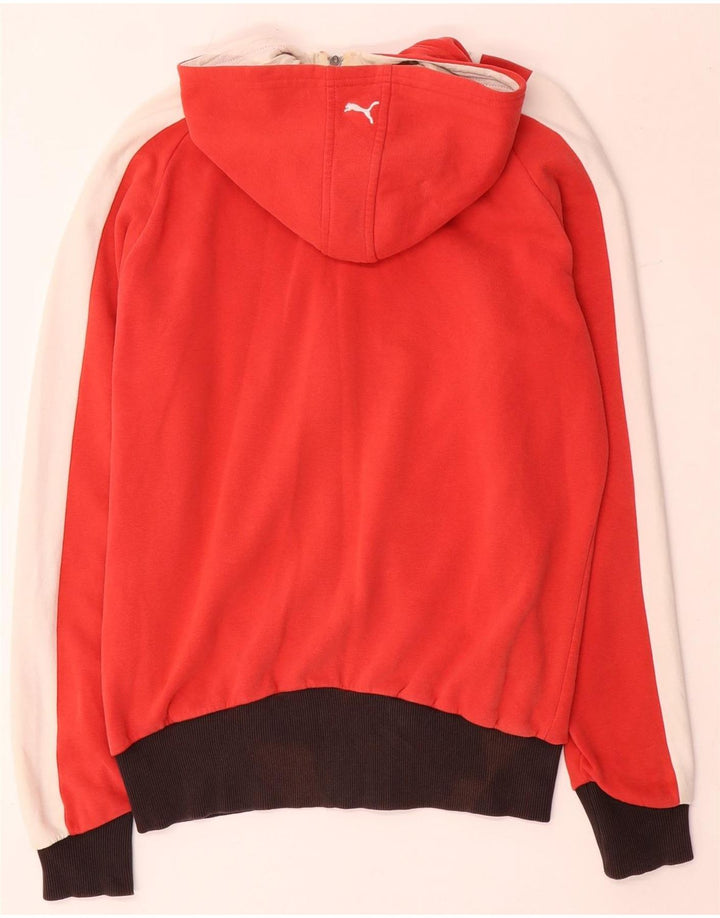 Puma Sudadera Con Capucha Y Cremallera Para Hombre De Algodón Rojo Medio Con Bloques De Color
