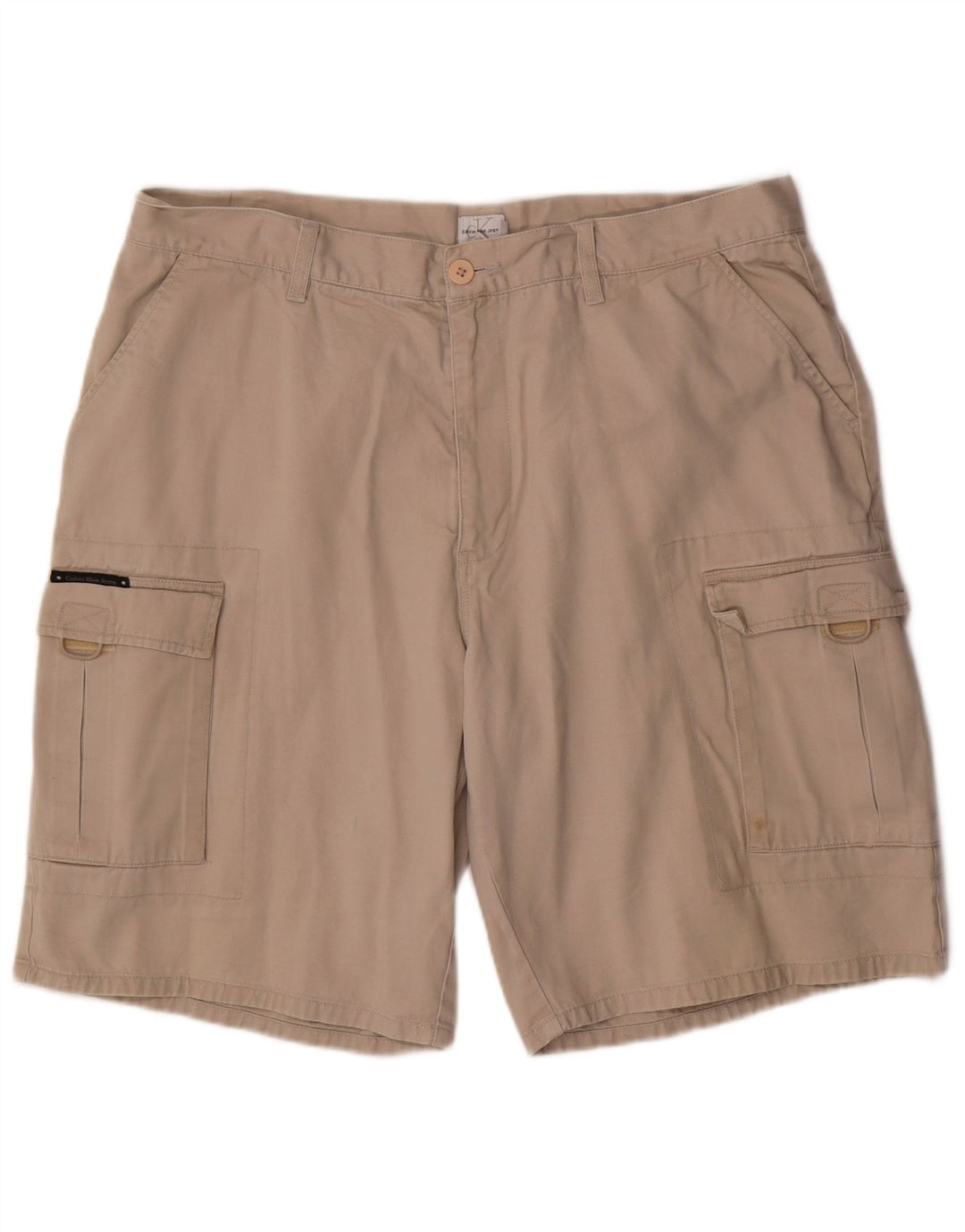Calvin Klein Pantalones cortos cargo para hombre W38 XL Algodón beige