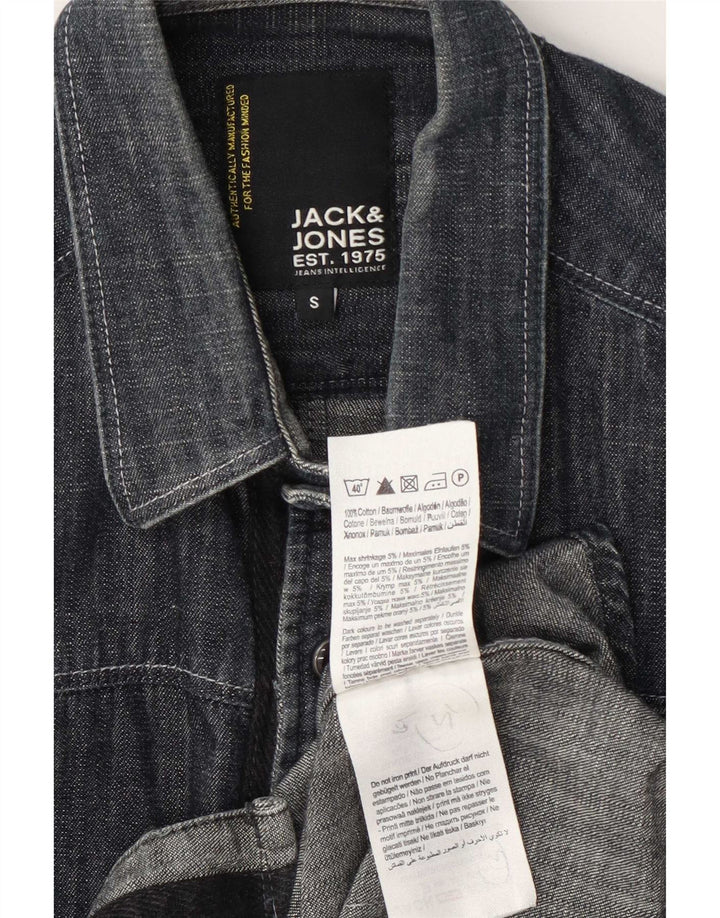 Jack & Jones Hombre Camisa Vaquera Pequeña Azul Marino Algodón