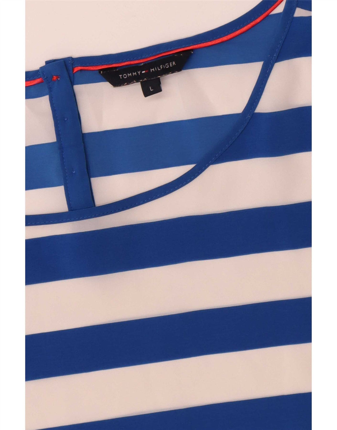 Tommy Hilfiger Blusa para mujer Top UK 46 Grande Azul Rayas