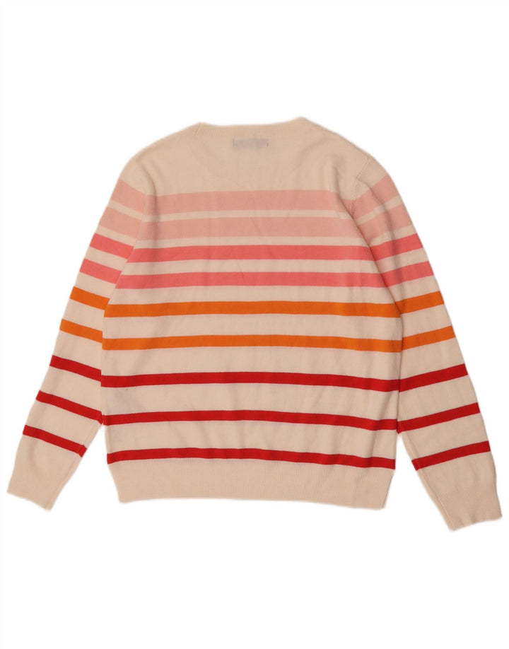 Marks & Spencer Suéter tipo jersey con cuello barco para mujer UK 14 Medium Off White