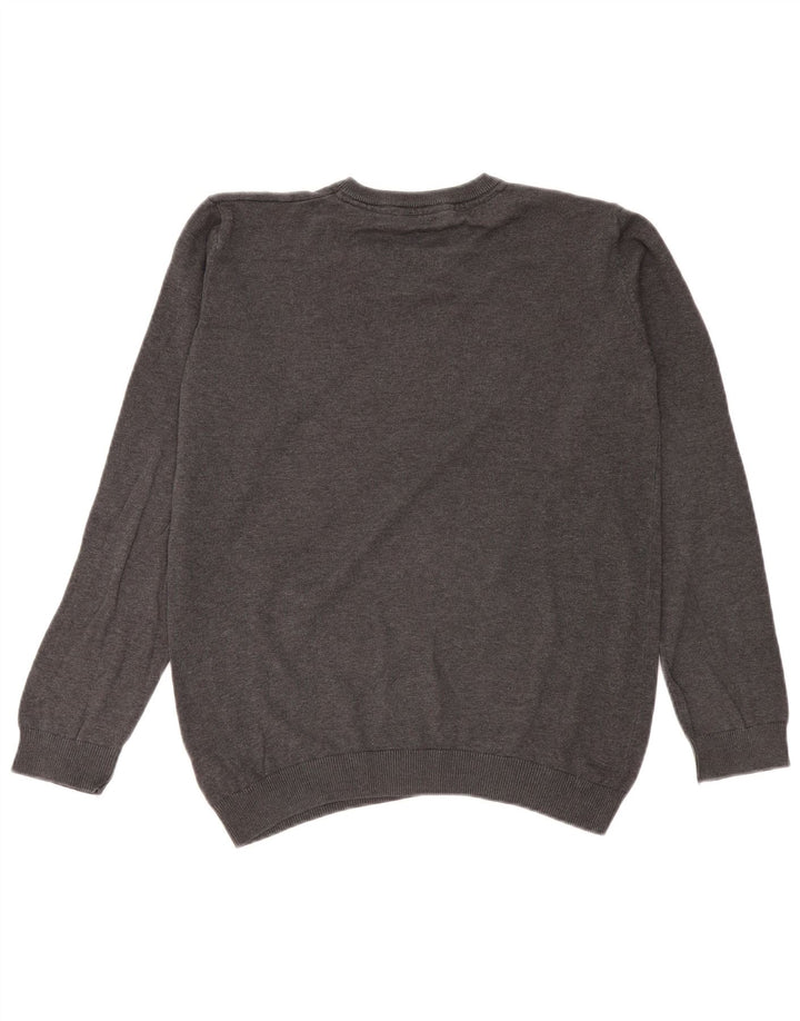 Marks & Spencer Jersey con cuello en V para niños 15-16 años Algodón gris