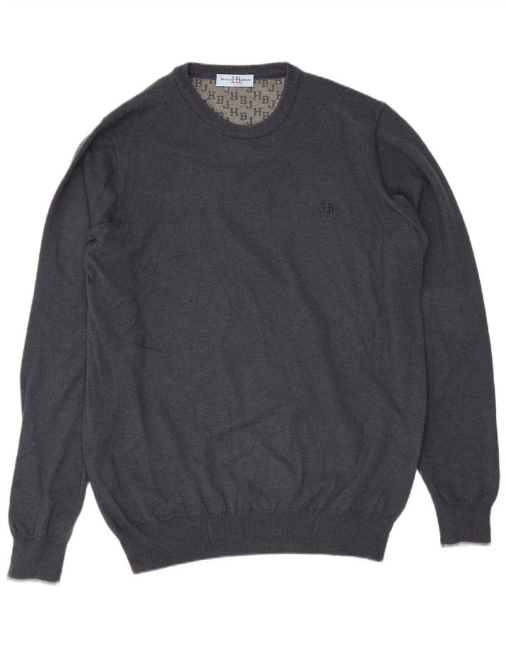 Harmont & Blaine Jersey De Cuello Redondo Para Hombre De Lana Azul Marino Medio