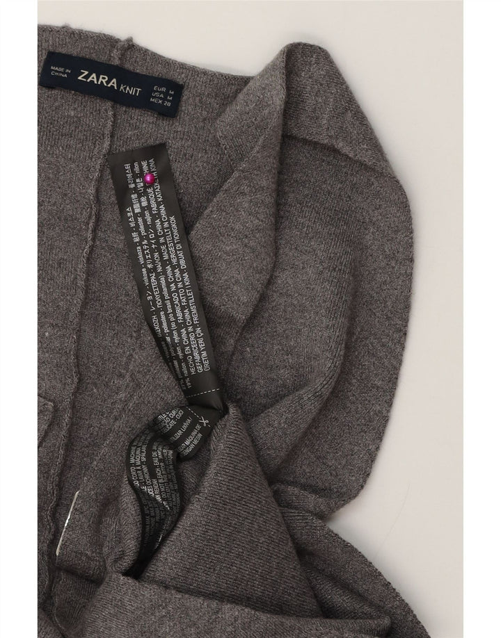 Zara Mujer Mono De Punto UK 42 Viscosa Gris Medio