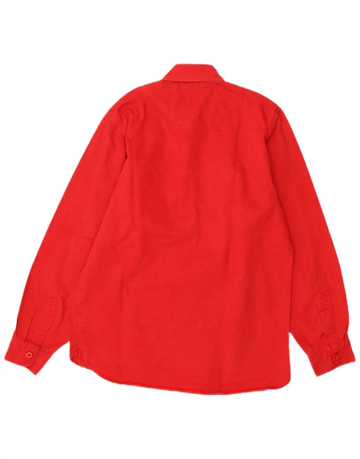 SLAM Camisa tipo jersey para hombre, talla pequeña, algodón rojo
