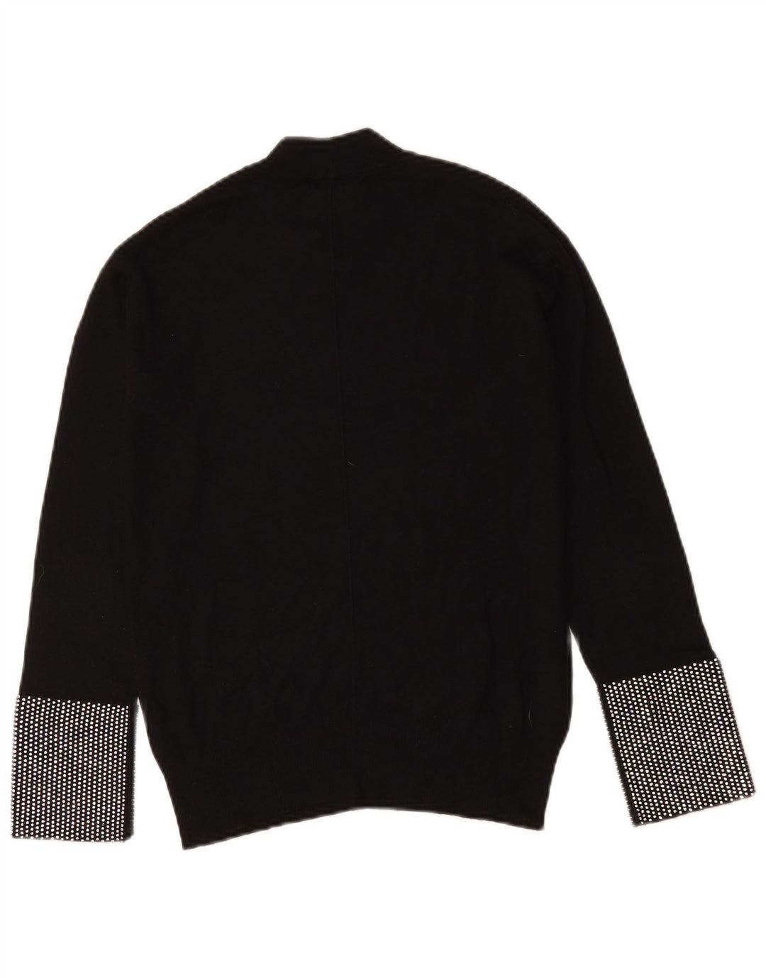 Pinko Suéter tipo jersey con cuello alto para mujer UK 40 Mediano Negro Geométrico