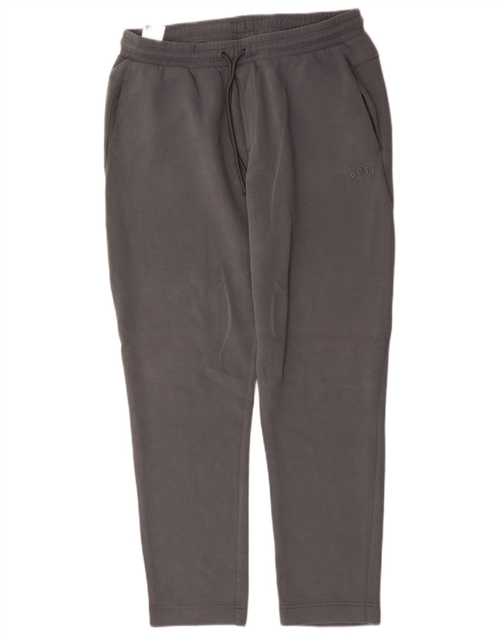 Pantalones HUGO BOSS Hombre | Pantalones de chándal con estampado gráfico de algodón gris grande