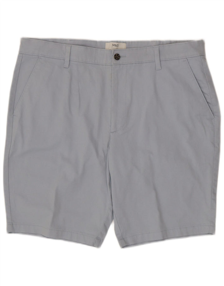 Marks & Spencer Pantalones cortos chinos para hombre W38 XL Algodón azul