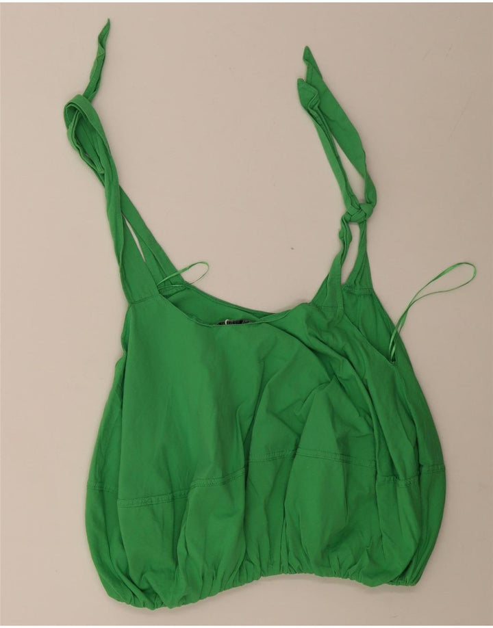 Zara Mujer Crop Top Reino Unido 8 Pequeño Verde