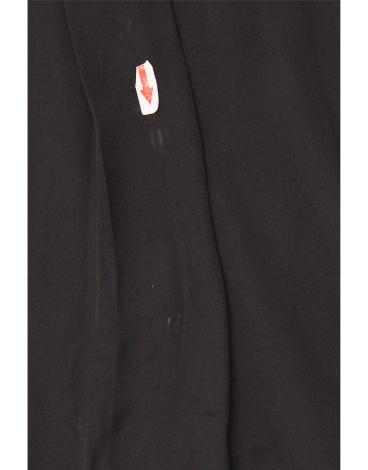 Zara Mujer Blusa Camisera Extragrande UK 10 Small Poliéster Negro